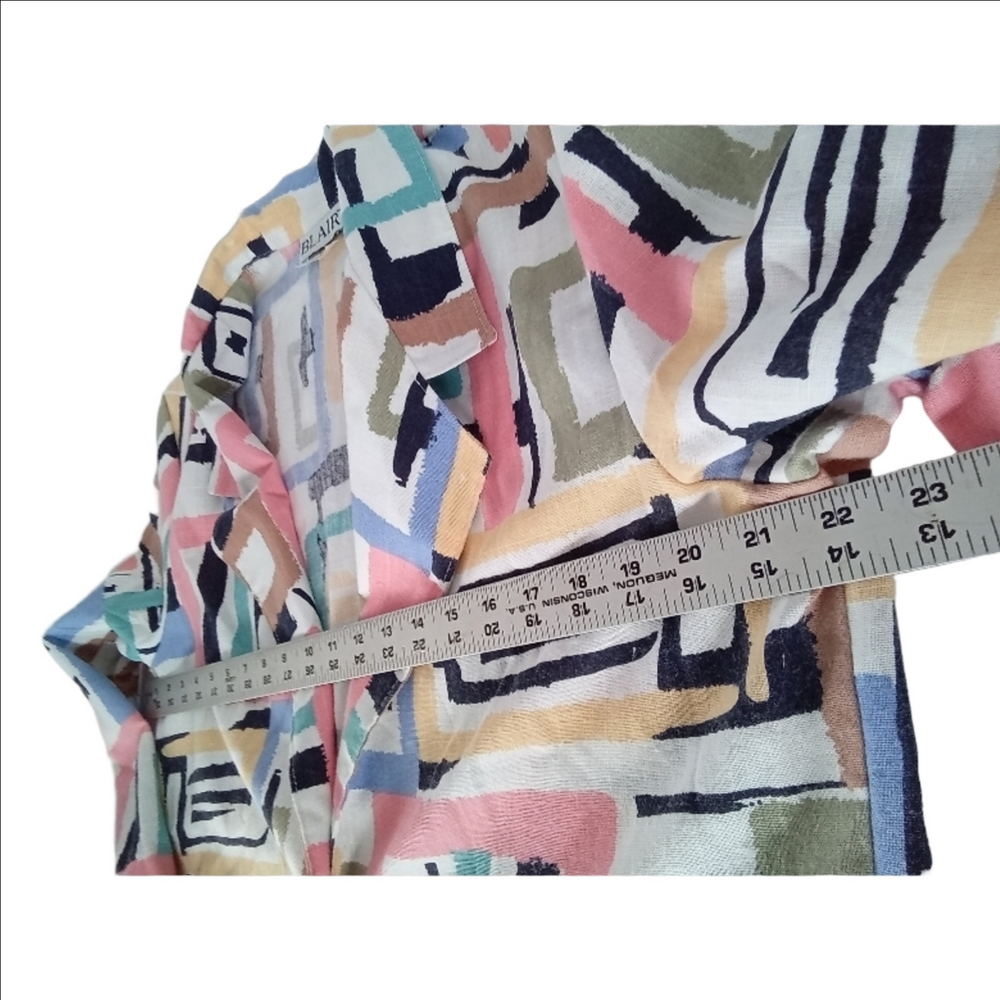 Blair Women's Colorful Geometric Blazer Vintage 16 - Picture 6 of 11